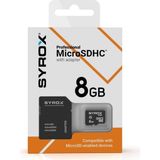 Syrox 8gb Microsdhc Hafıza Kartı Class 10 + Sd Adaptör Drone Kamera Güvenlik Kamerası Araç Kamerası Telefon Tablet Uyumlu
