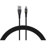 Syrox C136AL 2.4A 1.21 mt RGB Ledli Örgülü USB-A Lightning Siyah Şarj ve Data Kablosu
