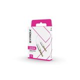 Syrox C86 Metal Uçlu 3.5mm Aux Ses Kablosu 1 Metre - Beyaz Araç İçi Ve Ev Ses Sistemi Kablosu