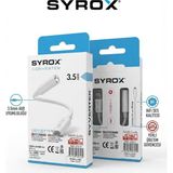 Syrox DT22L-A Lightning To 3.5 mm Aux Dönüştürücü Kablo - Hifi Ses Performansı - Beyaz