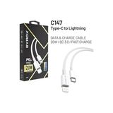 Syrox iPhone 13 Pro Max Uyumlu Type-C To Lightning Hızlı Sarj Kablo 20WATT - Beyaz