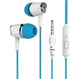 Syrox K17 1.20Mt 3.5Mm Aux Kablolu Mikrofonlu Kulakiçi Kulaklık - Mavi-Beyaz