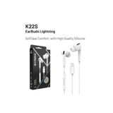 Syrox K22S Lightning Girişli Telefon Uyumlu İphone 10-11-12-13 Yüksek Kaliteli Kulakiçi Kulaklık Kablolu