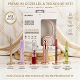 Syrox Kablosuz Kulaklık ve 6'lı Premium Makyaj Kozmetik Seti Hediye Kutulu - Açık Pembe - Dudak Rengi