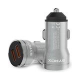 Syrox Metal Hızlı Araç Şarj Cihazı 20W Pd Technology Qc 3.1A 2 x USB Port (Başlık)