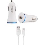 Syrox Micro Usb Kablolu & Usb Çıkışlı 2.0 A Araç Şarj Cihazı