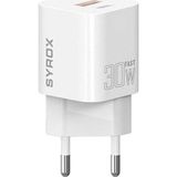 Syrox PDQ30B 30W PD QC 4.0 1X USB-A+1X Type-C Port Çıkışlı Şarj Cihazı