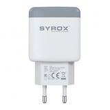 Syrox Q33 3.0A 18W Beyaz Hızlı USB Duvar Şarj Adaptörü Başlık