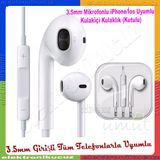 Syrox - Syrox Kulak İçi Orjinal Kulaklık 3.5mm Aux Mikrofonlu Beyaz