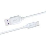 Syrox SYX-C110 Type-C Data ve Şarj Kablosu 1 m 18W Beyaz 3.0 Amper Hızlı USB Kablo