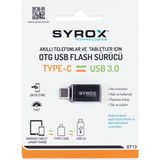 Syrox Type C - USB 3.0 Otg USB Flash Dönüştürücü - Gri