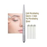SYS Microblading Kalemi 3 Adet U Iğne Ile Birlikte Kalıcı Makyaj Uygulamaları