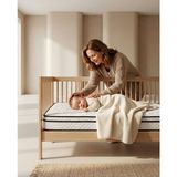 Sysleep 15 cm Gizli Pedli Ortopedik Sünger Bebek ve Çocuk Yatak, Beşik Yatağı, Park Yatak - 70 x 110 cm - Beyaz