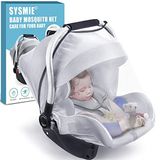 Sysmie Bebek Araba Koltukları için Bebek Cibinlik, Bebek Arabası ve Beşikler, Taşıyıcı, Kolay Montaj için Elastik Ağlı Nefes Alabilir, Taşınabilir Dayanıklı ve Uzun Ömürlü Bebek Böcek Kalkanı Ağı (Beyaz)
