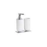 System 2'Li Set Diş Fırçalığı/Sıvı Sabunluk Beyaz/Krom Renk 206X89X170 Mm