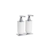 System 2'Li Sıvı Sabunluk Beyaz/Krom Renk 208X87X170 Mm