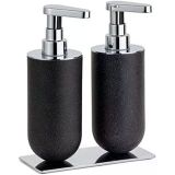 System 2'Li Sıvı Sabunluk Siyah/Krom Renk 208X87X170 Mm