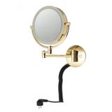 System 5 X Gold Duvara Monte Büyüteçli Makyaj Aynası Gold Renk 300X135X240 Mm