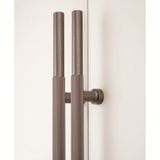 System 9718 Silindir Ince Çizgili Çekme/sürgü Kapı Kolu Koyu Bronz Saten 30 cm (Iki Delik Arası Mesafe)