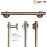 System 9735 Çekme/sürgü Kapı Kolu Rose Rengi 60 cm (Iki Delik Arası Mesafe) - 1