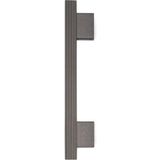 System 9781 Çizgili Çekme/sürgü Kapı Kolu Kalaylı Siyah Saten Rengi 24 cm (Iki Delik Arası Mesafe)