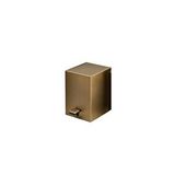 System Banyo Aksesuarları Pedallı Kare Çöp Kovası 3 Lt Gold Branch 262x245x180 Mm Renksiz