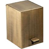 System Bathroom Accessories Bronz Antik Kare Pedallı Banyo Çöp Kovası 3 Lt - Standart