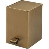 System Bathroom Accessories Gold Branch Kare Pedallı Banyo Çöp Kovası 3 Lt - Altın - Standart