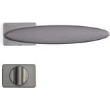 System Epsılon Rozetli Kapı Kolu Takımı Füme Renk Wc (Lavabo-Banyo-Tuvalet Rozetli) - 1