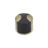 System Kapı Stoperi Mat Antik Sarı / Siyah 35MM (DS1005 0035 Abm-P6) - Eskitme Bronz
