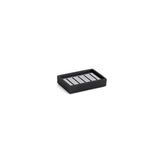 System Katı Sabunluk Siyah/Krom Renk 26X80X115 Mm