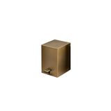 System Pedallı Kare Çöp Kovası 3 Lt Gold Branch 262X245X180 Mm Krom Tek Ebat Ba4055 031 Gb-Gb