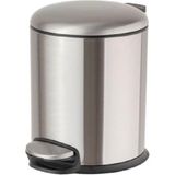 System Pedallı Saten Çöp Kovası 5 Lt / 310X230X205 Mm