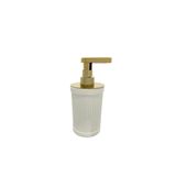 System Reçine Tezgah Üstü Sıvı Sabunluk Beyaz-Gold 187X80X91 Mm