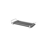 System Tezgah Üstü Banyo Tepsi Cam Siyah|Krom 36X125X312 Mm