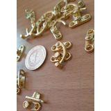 Sywoods KÜÇÜK YAY GÖZÜ KANCALI KİLİT SARI 10 ADET KUTU SANDIK VE KAPAK KLİPSİ 20X24 MM