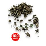 sywoods Mini kabara raptiye 6.5 mm 100 adet koltuk sandalye ahşap dekorasyon aksesuar antik renk