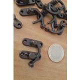 Sywoods ORTA BOY OKSİT YAY GÖZÜ KANCALI KİLİT 10 ADET KUTU SANDIK VE KAPAK KLİPSİ 28X33 MM