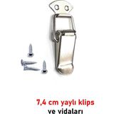 Sywoods Sandık Klipsi Yaylı 7,4 cm kutu kilit kapak sandık kapak mandal bavul valiz kutusu kilit mandalı