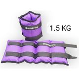 Sz 1,5kg x 2 Adet Toplam 3kg El Ayak Bilek Kas Güçlendirici Ağırlık Seti - 1,5 kg x 2 Adet - Mor