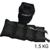 Sz 1,5kg x 2 Adet Toplam 3kg El Ayak Bilek Kas Güçlendirici Ağırlık Seti - 1,5 kg x 2 Adet - Siyah