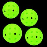 SZPENGC Karanlıkta Parlayan PickleBalls Topları, 4 Paket Pickleball Topları USAPA Gereksinimini Karşılar, 40 Delikli Aydınlık Yeşil Dış Mekan Turşu Topları, Dayanıklı Açık/Kapalı Turşu Topu