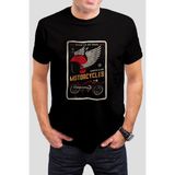 T-35 Kanatlı Kask Baskılı Siyah Unisex T-Shirt C495 - M