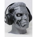 T-800 Schwarzenegger Terminatör Kulaklık Standı Masaüstü Heykel Obje