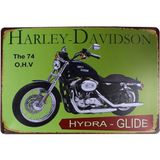 T-Bek Dekoratif Vintage Harley Motor 20x30 cm Metal Pano Poster