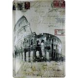 T-Bek Dekoratif Vintage Kolezyum 20x30 cm Metal Pano Poster