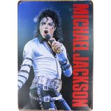 T-Bek Dekoratif Vintage Michale Jackson 20x30 cm Metal Pano Poster
