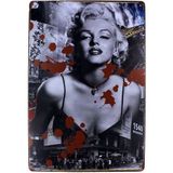 T-Bek Dekoratif Vintage Monroe 20x30 cm Metal Pano Poster