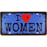 T-Bek Vintage Women 15x30 cm Metal Plaka Poster
