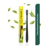 T-Brush Bioçözünür Vegan Diş Fırçası – Siyah Renk – Orta Sert